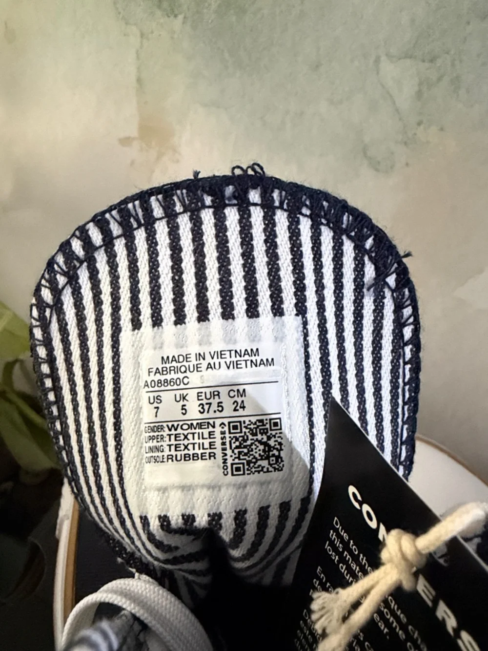 Converse High Top Sneakers - Navy with Gold Details - Picture 8 of 9